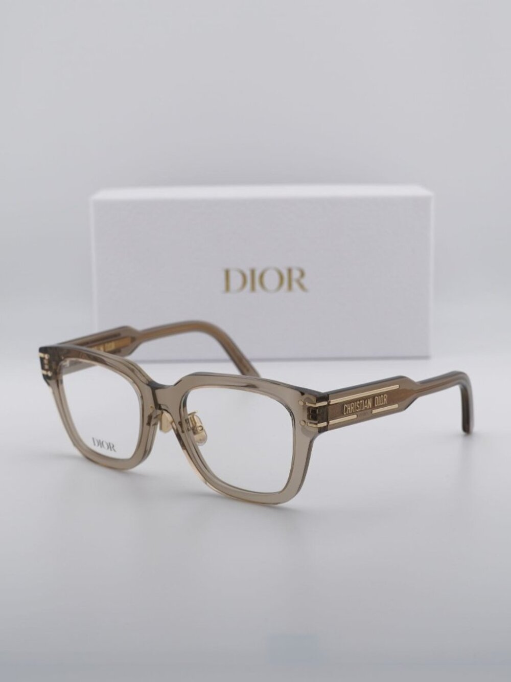 Dior DIORSIGNATUREO S5F 55BB Square Eyeglasses 52mm - Beige
